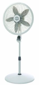 lasko 18-inch remote elegance and performance pedestal floor fan, 18 inch, white 1850