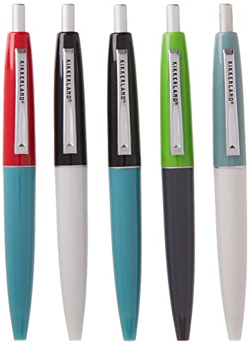 Kikkerland Mini Retro Pens, Set of 5 (4329S)