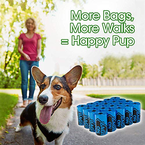 Bags On Board Dog Poop Bags | Strong, Leak Proof Dog Waste Bags | 9 x14 Inches, 315 Blue Bags