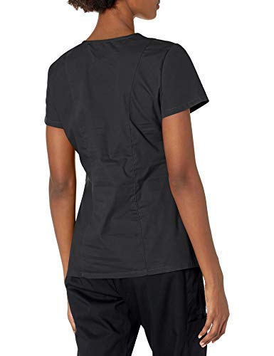 Dickies Women's EDS Signature V-Neck Top with Multiple Patch Pockets, Black, Medium
