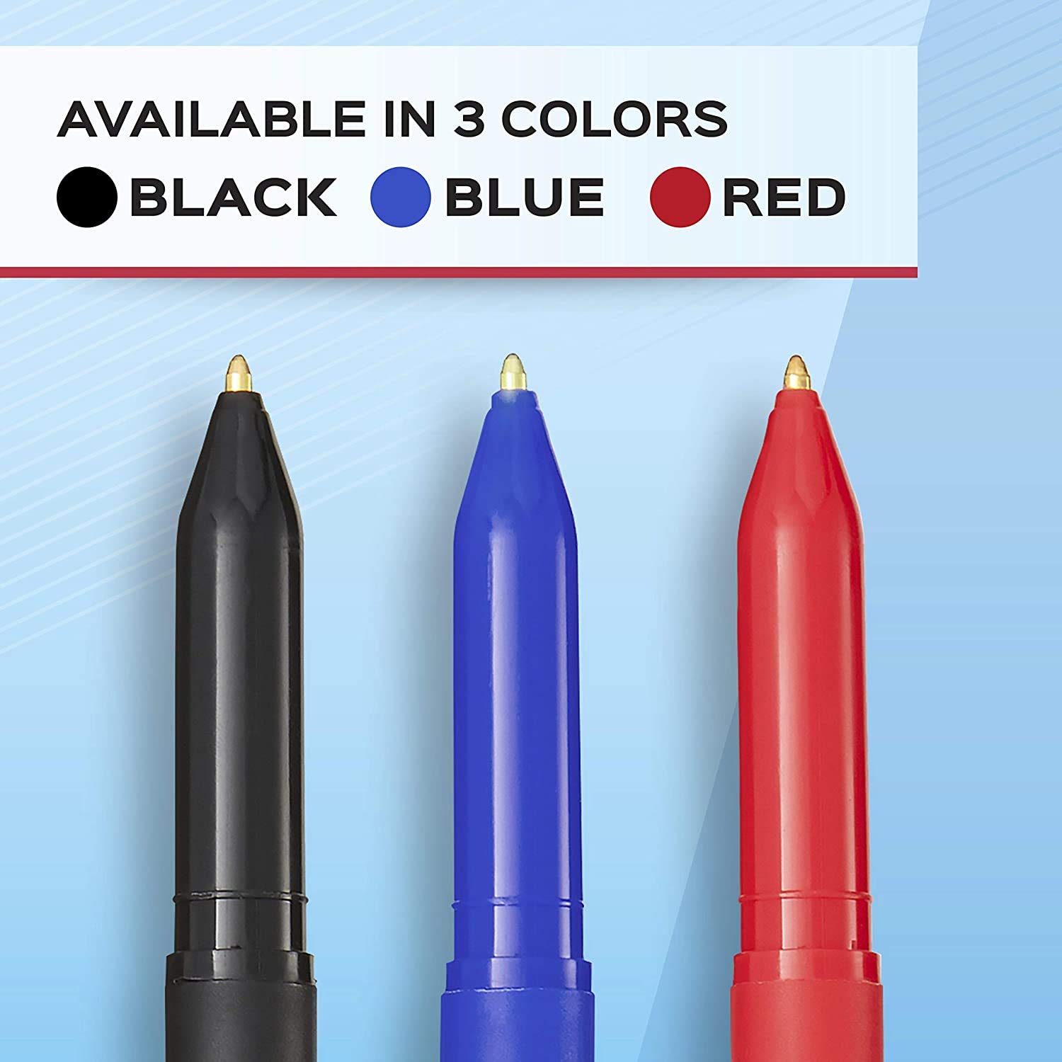 Paper Mate Ballpoint Pens, Write Bros. Black Ink Pens, Medium Point (1.0mm), 60 Count