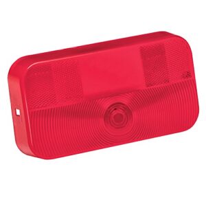 bargman 30-92-708 taillight lens with license bracket, red