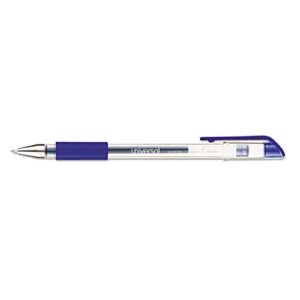 universal 39511 roller ball stick gel pen, blue ink, medium, dozen