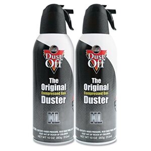 dust-off disposable compressed gas duster, 10 oz cans, 2 pack