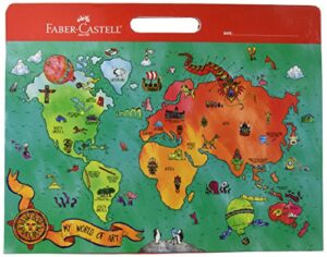 faber-castell my world of art portfolio for kids - 8 expandable folder pockets for kid's artwork and keepsakes