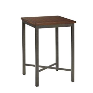 home styles cabin creek bistro table, constructed from hardwood solids with a chestnut distressed finish