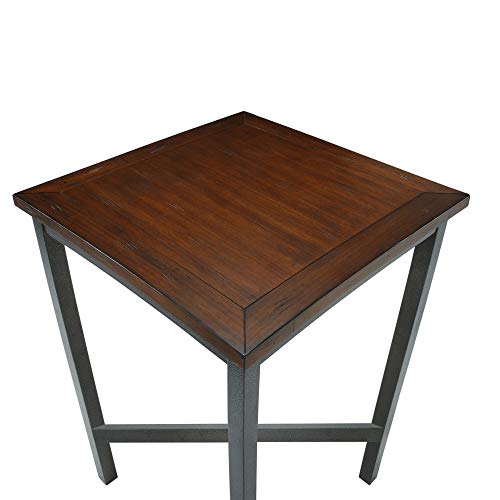 Home Styles Cabin Creek Bistro Table, Constructed from Hardwood Solids with a Chestnut Distressed Finish