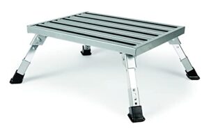 camco adjustable height rv step stool (43676)