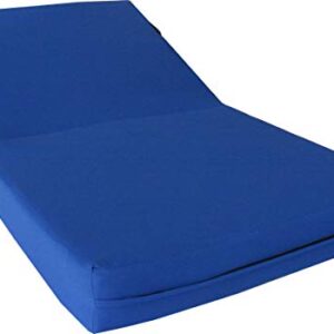 D&D Futon Furniture Royal Blue Sleeper Chair Folding Foam Bed Sized 6" Thick X 32" Wide X 70" Long, Studio Guest Foldable Chair Beds, Foam Sofa, Couch, High Density Foam 1.8 Pounds.