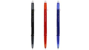 pilot frixion ball slim retractable erasable gel ink pens,extra fine point, - 0.38 mm - black/blue/red ink- value set of 3