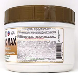 Dogzymes Probiotic Max -10 billion CFU's Probiotics, Prebiotics, Digestive Enzymes - Relieves Diarrhea, Upset Stomach, Constipation, Gas, Allergy, Immunity & Overall Health (1 pound)