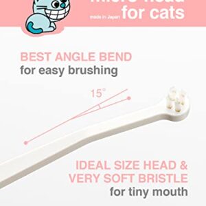 MIND UP Toothbrush Micro Head for Cats Made in Japan by Nyanko Care (1)