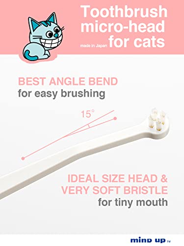 MIND UP Toothbrush Micro Head for Cats Made in Japan by Nyanko Care (1)
