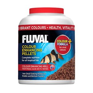 fluval color enhancing pellets fish food 90gm, 3.17-ounce