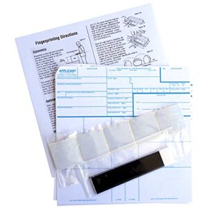 crime scene fd-258 applicant card kit (5 pack): with cards, ink, correction tabs and directions
