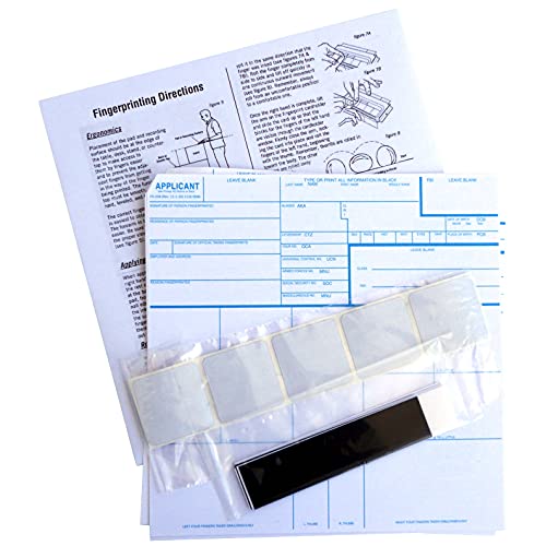 Crime Scene FD-258 Applicant Card Kit (5 pack): With Cards, Ink, Correction Tabs and Directions