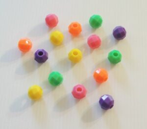 solid octagon beads bird toy parts 5 color mix 25mm (1")