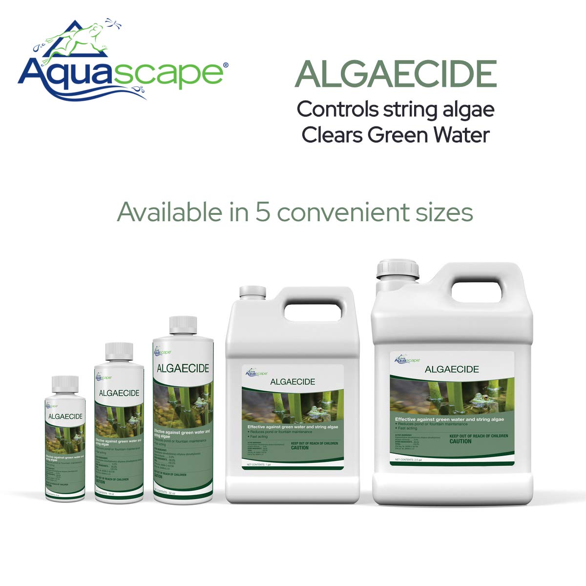 Aquascape 96024 Algaecide Treatment for Koi Fish Ponds and Water Gardens, 32 Ounces, Clear