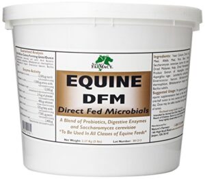 nature's farmacy equine dfm (direct fed microbial) live probiotics, enzymes 50 billion cfu ounce