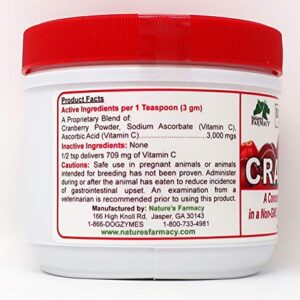 Dogzymes Cran Tri C Urinary Tract Support, Vitamin C Blend, 1418mg per Teaspoon (8 Ounce)