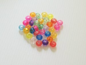 semi-flat transparent acrylic beads bird toy parts 100 pieces