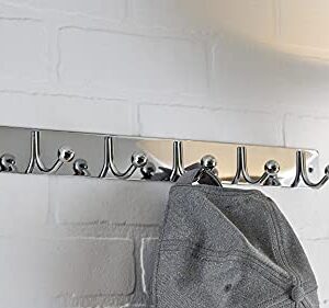 Richelieu Hardware 16943 Utility Hook Rack 19-5/8 in (500 mm), Chrome