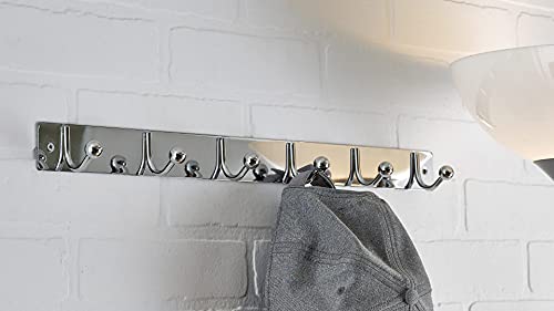 Richelieu Hardware 16943 Utility Hook Rack 19-5/8 in (500 mm), Chrome