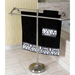 Kingston Brass SCC2278 Pedestal Round Towel-Rack, Brushed Nickel