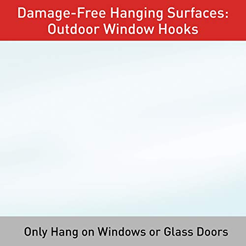 Command 17091CLR-AW-E Window, Medium, 2-Hooks (17091CLR-AWES), 2 Hooks, Clear-Outdoor, 2 Hooks