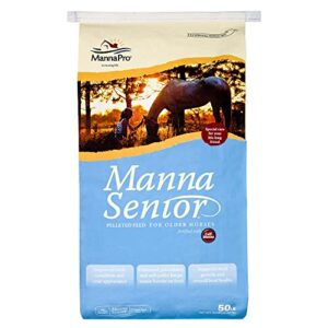 manna pro super manna senior horse feed, 50 lbs.