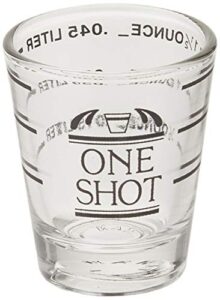 fox run measurment shot glass, 2 x 2 x 2.25 inches, clear, 1 count (pack of 1)