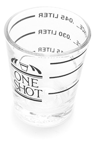 Fox Run Measurment Shot Glass, 2 x 2 x 2.25 inches, Clear, 1 Count (Pack of 1)