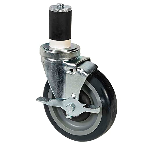 John Boos 5" Polyolefin Casters For Type 304 Stainless Steel Worktables - For 48", 60", And 72" Tables