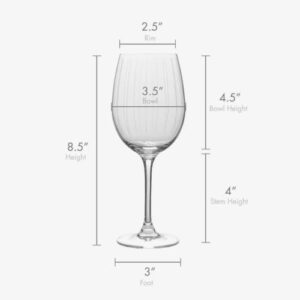 Mikasa Cheers White Wine Glasses, 4 Count (Pack of 1), Clear