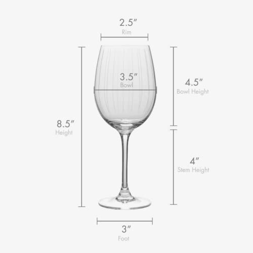 Mikasa Cheers White Wine Glasses, 4 Count (Pack of 1), Clear