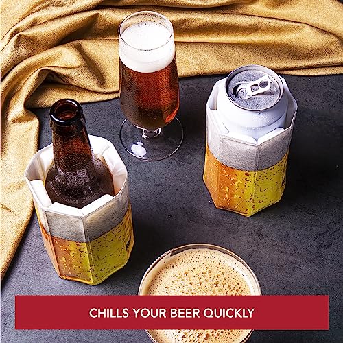 Vacu Vin Active Beer Cooler - Beer & Drinks Cooler Sleeve (0,3-0,5 l) - Rapidly Cools Beverages and Keeps Them Cold for Hours - Ideal for Beer Gifts - Quick Cooling for Endless Enjoyment