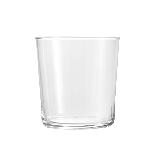 Bormioli Rocco Bodega Collection Glassware – Set Of 12 Medium 12 Ounce Drinking Glasses For Water, Beverages & Cocktails – 12oz Clear Tempered Glass Tumblers