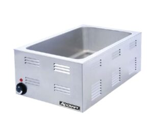 ktkap commercial kitchen portable steam table food warmer soup station set for catering and restaurants stainless steel, silver tone, (fw-1200w)