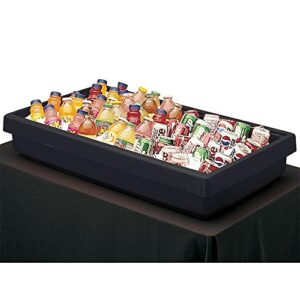 cambro table top food bar, 41-13/16"l x 24"w x 7" h, 3-pan capacity, black, nsf