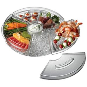 Prodyne Appetizers On Ice with Lids, 16", Clear