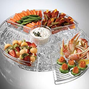 Prodyne Appetizers On Ice with Lids, 16", Clear