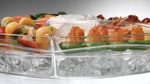 Prodyne Appetizers On Ice with Lids, 16", Clear