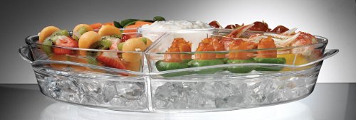 Prodyne Appetizers On Ice with Lids, 16", Clear