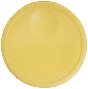 rubbermaid commercial lid (lid only)for round food storage container, fits 12 qt. containers, yellow (fg573000yel)