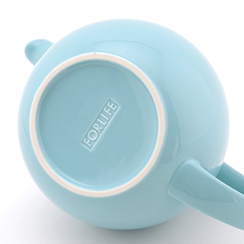 FORLIFE Curve Teapot with Infuser, 24-Ounce, Turquoise