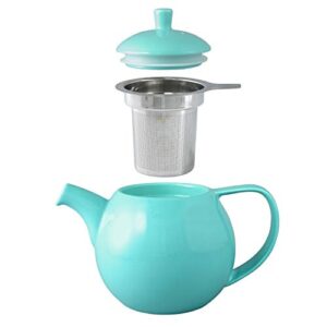 FORLIFE Curve Teapot with Infuser, 24-Ounce, Turquoise