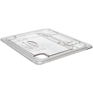 cambro 60cwln135 fliplid food pan cover 1/6 size notched hinged clear - case o