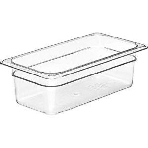 cambro 1/3 gn food pan, 4" deep, 6/pk, clear, 34cw-135