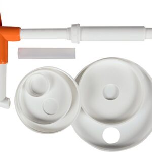 San Jamar Plastic Sauce Mega Pump and Pump Kit, 6 Pieces, White, 12 x 12 x 6 inches; 7.05 Ounces