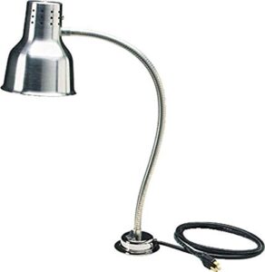 carlisle foodservice products hl818500 flexiglow aluminum heat lamp with bulb, single arm, 24" h x 4" base dia., silver